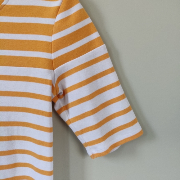 Banana Republic Yellow and White Striped Tee Small - Picture 6 of 10